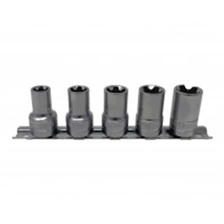 Tool 5 Piece 0.37in. Drive 5 Point EPR Torx Plus Socket Set TO3042744